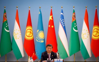 Chinese President Xi Jinping speaks at the round table during the China-Central Asia Summit in Xi'an, Shaanxi province, China, 19 May 2023.    MARK CRISTINO/Pool via REUTERS